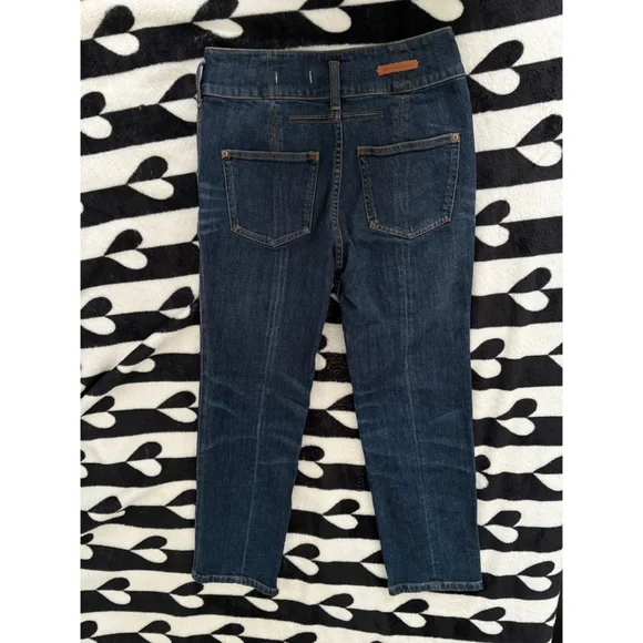 Anthropologie Pilcro‎ & The Letterpress Dark Denim High Rise Slim Jeans - Picture 2 of 3